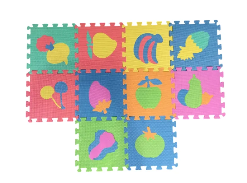 Puzzle de podea, 10 buc., „Fructe/Legume”, KTPT011