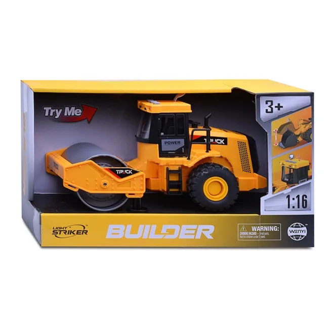 WY Cilindru compactor 1:16 (cu lumină și sunet), galben, cod 57915