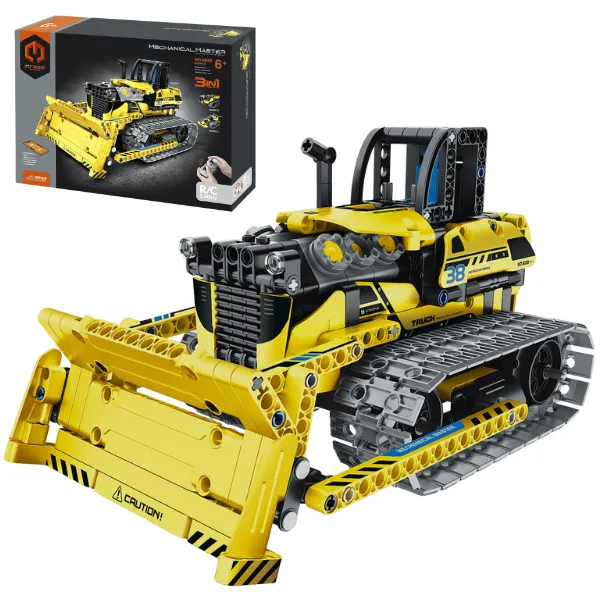 Set de construcție 3 în 1 iM Master Mechanical Master „Buldozer”, cu telecomandă, 452 piese