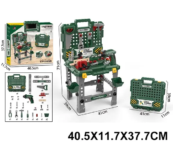 Trusă de scule pentru copii în valiză, bormașină cu baterii