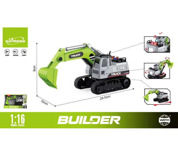 Excavator cu inertie (lumini /sunete) WY450B