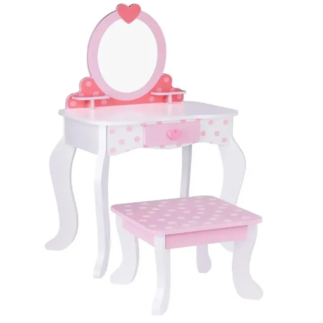 Măsuță de toaletă cu scaun Tooky Toy, cod 1858D