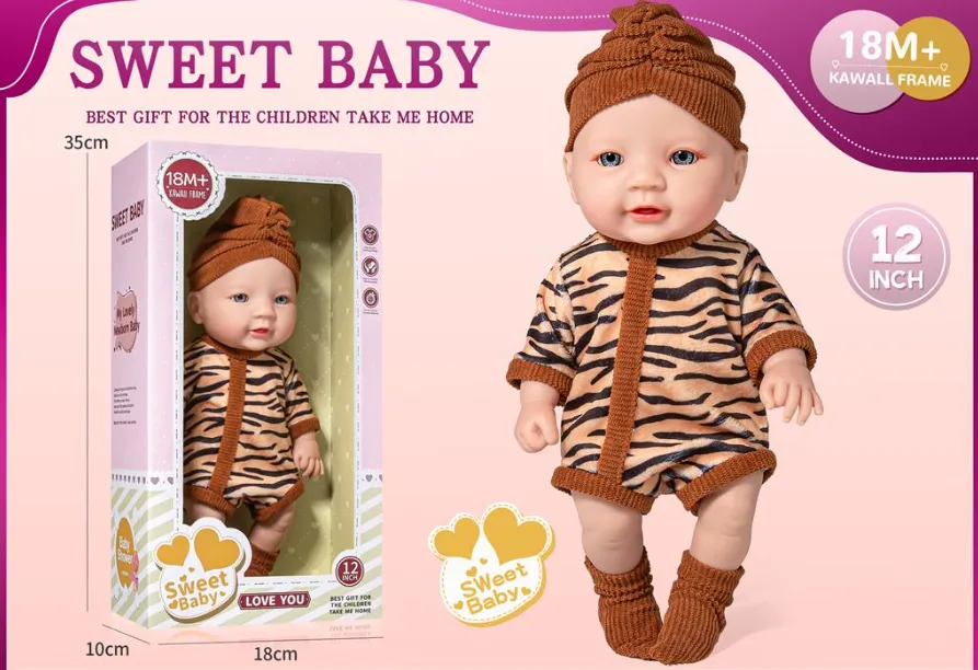 Păpușă din vinil 30cm leopard 12-M2