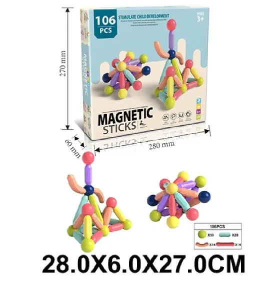 Constructor cu magnet 106 elemente