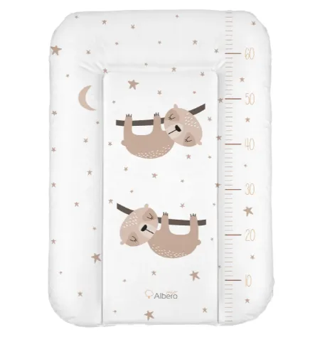 Saltea de infasat moale Albero Mio Sloths, 70x50 cm