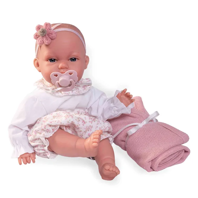 Păpușa Toneta cu patura roz, cod 53770