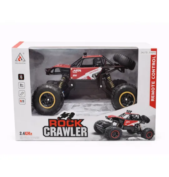 Mașină Rock Crawler 1:16 cu telecomanda, metalică, roșie, cod 2427D