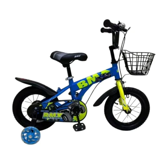  Bicicletă pentru copii 16′, cu roți ajutătoare (JIPU-16 albastra)