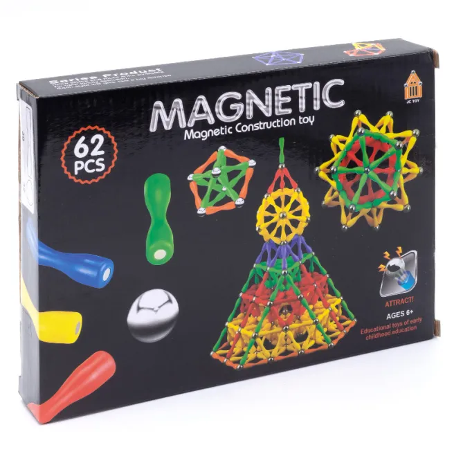 Set de construcție magnetic 62 elem., cod 38059