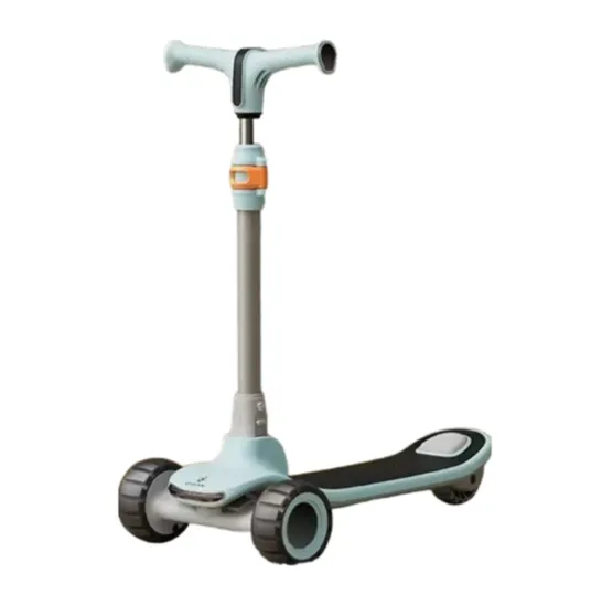 Trotinetă pentru copii cu 3 roți luminoase, platformă cu muzică și lumini, iluminare spate, albastru, RTM Scooter (76624)