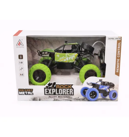 Mașină Rock Crawler 1:18 cu telecomanda, metalică, verde, cod 2419D