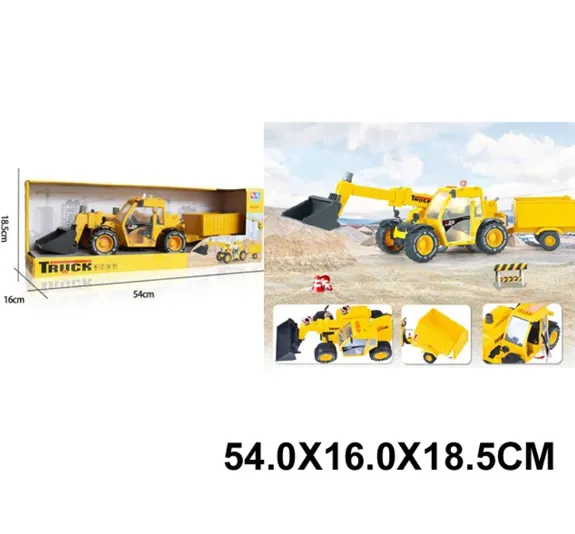 Tractor cu remorca cu inertie,cu sunete si lumini